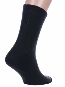 Мужские полушерстяные носки GRAND LINE, МТ-202, ЧЕРНЫЕ