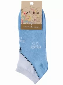 Женские носки VASILINA, 7С3248, ГОЛУБЫЕ