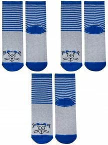 Комплект из 3 пар детских носков Альтаир, 3-С183, ВАСИЛЬКОВЫЕ