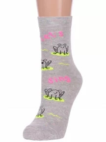 Женские носки Брестские (БЧК), 21С1150, рис. 488, СВЕТЛО-СЕРЫЕ МЕЛАНЖ