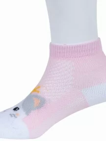 Комплект из 5 пар детских носков Гамма, 5-С1649, рис. Кошка, СВЕТЛО-РОЗОВЫЕ