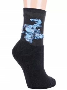 Женские носки с махровой стопой Альтаир, С26, ЧЕРНО-СИНИЕ