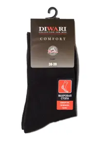 Мужские носки с махровым следом DiWaRi рис. 000, ЧЕРНЫЕ (6С-18СП)