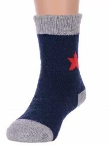 Детские теплые махровые носки Hobby Line, Ндад7616, ТЕМНО-СИНИЕ