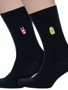 Комплект из 2 пар мужских носков DiWaRi, 2-20С-36СП, микс 1