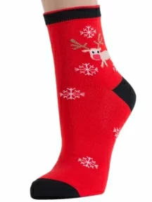 Женские носки LORENZline, Д107, КРАСНО-ЧЕРНЫЕ