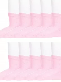 Комплект из 10 пар детских носков с махровым следом LORENZLine, 10-Л7, РОЗОВЫЕ