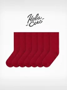 Набор из 7 пар мужских носков "Нева-Сокс", 7-ПН-01Э, КРАСНЫЕ