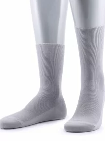 Мужские медицинские носки из 100% хлопка Dr. Feet (PINGONS), 15DF2, СВЕТЛО-СЕРЫЕ