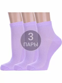 Комплект из 3 пар детских носков Альтаир, 3-Д82, СИРЕНЕВЫЕ