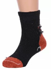 Детские теплые махровые носки Hobby Line, Ндад7617-1, ЧЕРНЫЕ