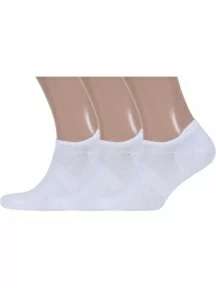 Комплект из 3 пар мужских ультракоротких носков DiWaRi, 3-17С-144СП, рис. 000, БЕЛЫЕ