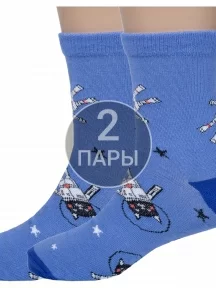 Комплект из 2 пар детских носков Akos, 2-CK41800 042, ТЕМНО-ГОЛУБЫЕ