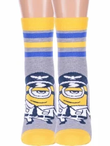 Комплект из 2 пар женских носков серии Миньоны Брестские (БЧК), 2-20С1124, рис. 311, СЕРЫЕ МЕЛАНЖ