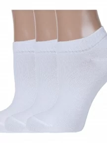 Комплект из 3 пар женских ультракоротких носков Conte, 3-15С-46СП, рис. 000, БЕЛЫЕ