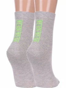 Комплект из 2 пар женских носков Брестские (БЧК), 2-21С1150, рис. 487, СВЕТЛО-СЕРЫЕ МЕЛАНЖ