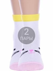 Комплект из 2 пар детских носков "Борисоглебский трикотаж", 2-8С988, БЕЛЫЕ