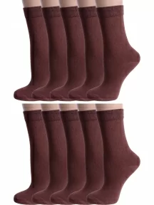 Комплект из 10 пар детских носков Альтаир, 10-А94, ШОКОЛАД