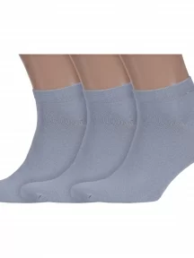 Комплект из 3 пар мужских коротких спортивных носков ХОХ, 3-SPM-180, СЕРЫЕ