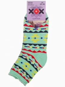 Женские махровые носки ХОХ, GZ-3R24, САЛАТОВЫЕ