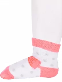 Детские носки Conte kids, 5С-11СП, рис. 215, БЕЛО-КОРАЛЛОВЫЕ