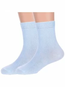 Комплект из 2 пар детских носков Hobby Line, 2-Ндх3540, ГОЛУБЫЕ