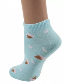 Женские короткие носки ХОХ, G-3R20, БИРЮЗОВЫЕ