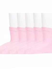 Комплект из 5 пар детских носков с махровым следом LORENZLine, 5-Л7, РОЗОВЫЕ