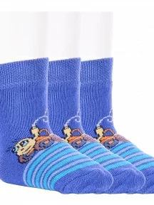 Комплект из 3 пар детских махровых носков Брестские (БЧК), 3-14С3060, рис. 435, ВАСИЛЬКОВЫЕ