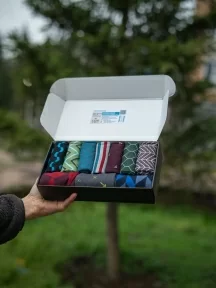 Набор из 10 пар мужских носков MSCLUB №М39, ВИ10-НМ39, микс "Спокойная геометрия"