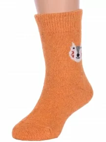 Детские теплые махровые носки Hobby Line, Ндад7622-1, РЫЖИЕ