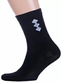 Мужские носки Альтаир, С45, ЧЕРНЫЕ со светло-серым