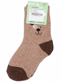 Детские теплые махровые носки Hobby Line, Ндад7622-5, КОРИЧНЕВЫЕ