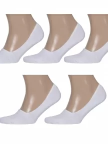 Комплект из 5 пар мужских подследников RuSocks (Орудьевский трикотаж) БЕЛЫЕ (5-М-1220)