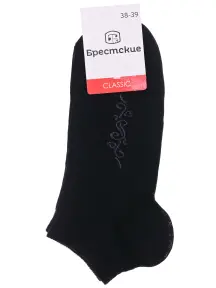 Женские носки Брестские (БЧК) рис. 657, ЧЕРНЫЕ (14с1101)