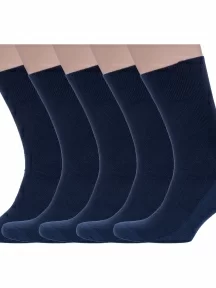 Комплект из 5 пар мужских медицинских носков Dr. Feet (PINGONS) ТЕМНО-СИНИЕ (5-15DF3)