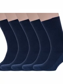 Комплект из 5 пар мужских медицинских носков Dr. Feet (PINGONS), 5-15DF3, ТЕМНО-СИНИЕ