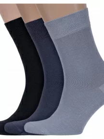 Комплект из 3 пар мужских носков Брестские (БЧК) из 100% хлопка, 3-15С2225, микс 2