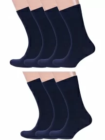 Набор из 7 пар мужских носков MSCLUB, 7-ПН-01, ТЕМНО-СИНИЕ