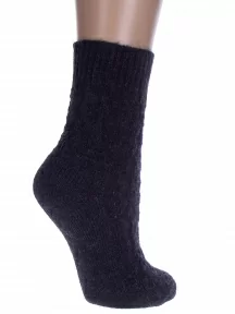 Женские полушерстяные носки RuSocks (Орудьевский трикотаж), Ж-185, ЧЕРНЫЕ