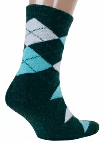 Носки из монгольской шерсти (Монголка), 01183, ТЕМНО-ЗЕЛЕНЫЕ