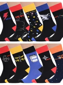 Набор из 10 пар мужских носков MSCLUB №М44, ВИ10-НМ44, микс "Рок-фесты"