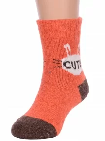 Детские теплые махровые носки Hobby Line, Ндад7618-01, КИРПИЧНЫЕ
