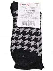 Женские теплые носки с ослабленной резинкой Hobby Line, Нжа6199-11, ЧЕРНЫЕ