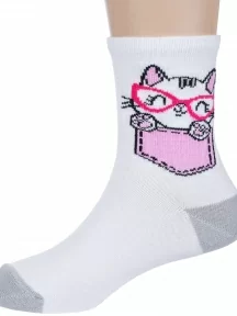 Детские носки "Борисоглебский трикотаж", 8С966, БЕЛЫЕ