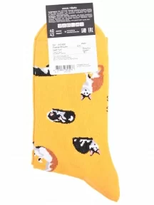 Носки унисекс Брестские (БЧК), 21С4200, рис. 161, ТЕМНО-ЖЕЛТЫЕ