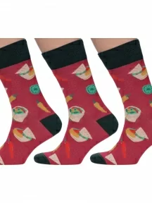 Комплект из 3 пар мужских носков MSCLUB №М37, msk3-М37, nm-406, БОРДОВЫЕ