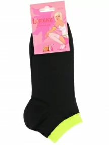 Детские носки LORENZline, П21, ЧЕРНЫЕ с салатовым (д)