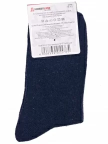 Женские теплые носки Hobby Line, Нжа6190-01, ТЕМНО-СИНИЕ
