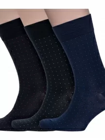 Комплект из 3 пар мужских носков Sergio Di Calze (PINGONS) из мерсеризованного хлопка, 3-18SC1, микс 1